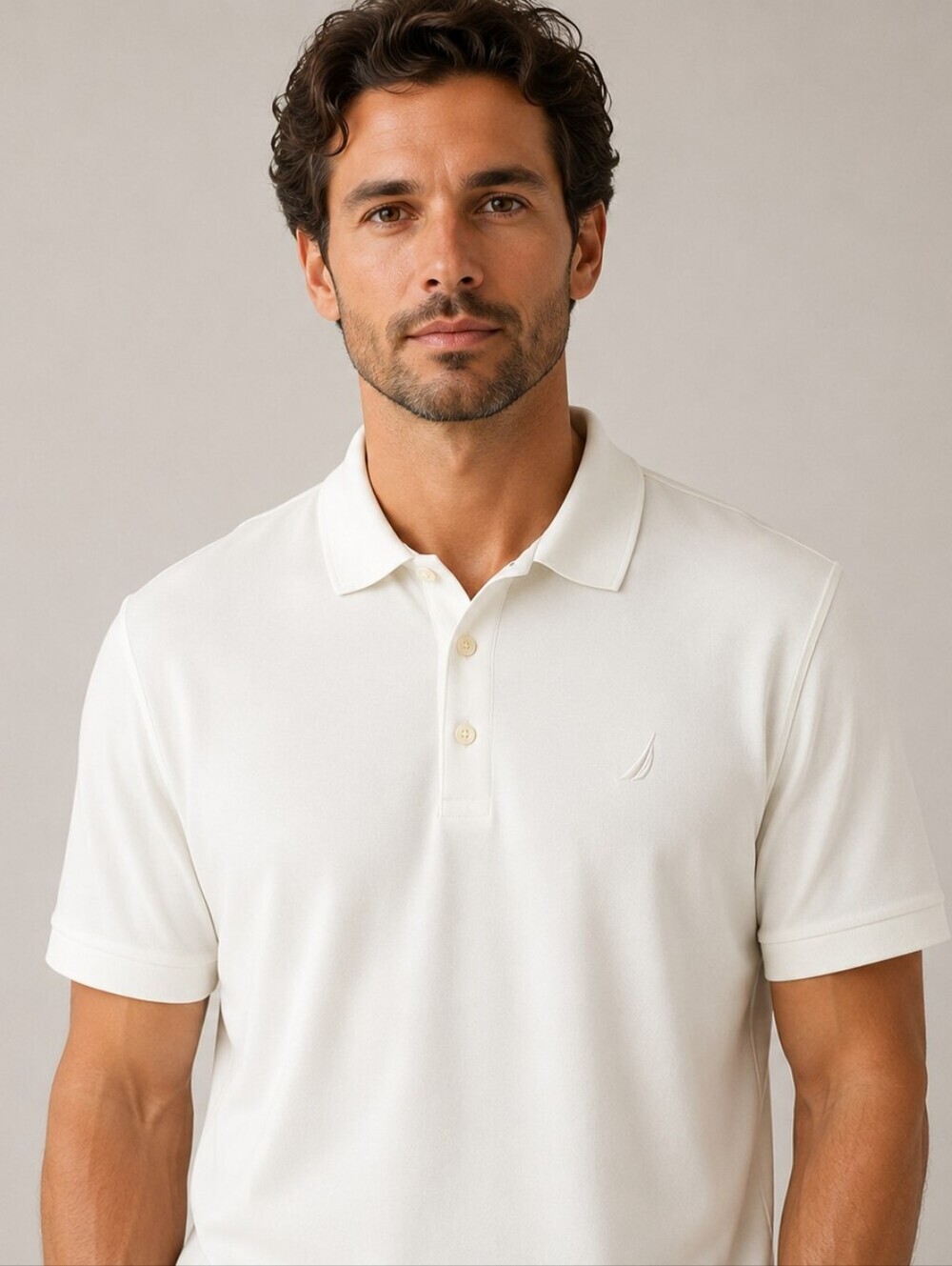 NAUTICA WHITE CLASSIC POLO SHIRT MEN SIZE XL